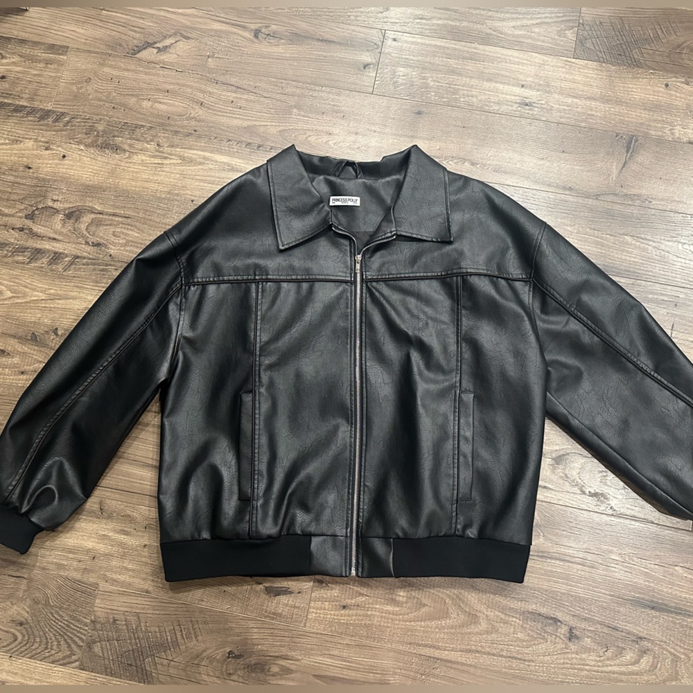 Princess Polly Black Leather Women's Jacket